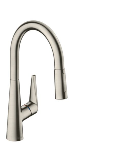 Hansgrohe-HG-Spueltischmischer-200-Talis-M51-Eco-Ausziehbrause-2jet-edelstahl-optik-72817800 gallery number 1